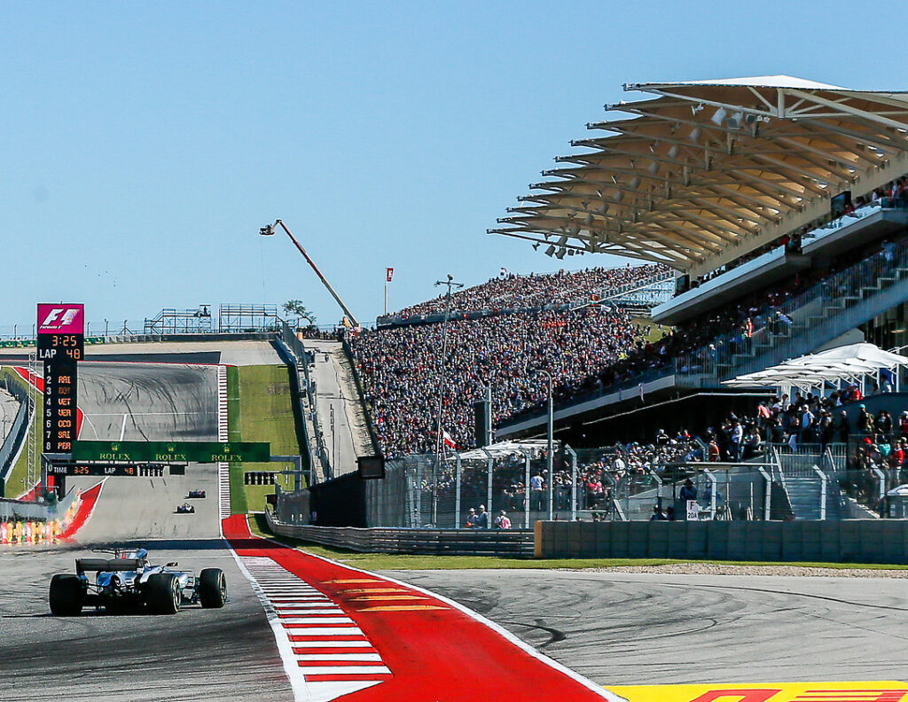 Turn 20 looking down the straight to the elevation of turn 1