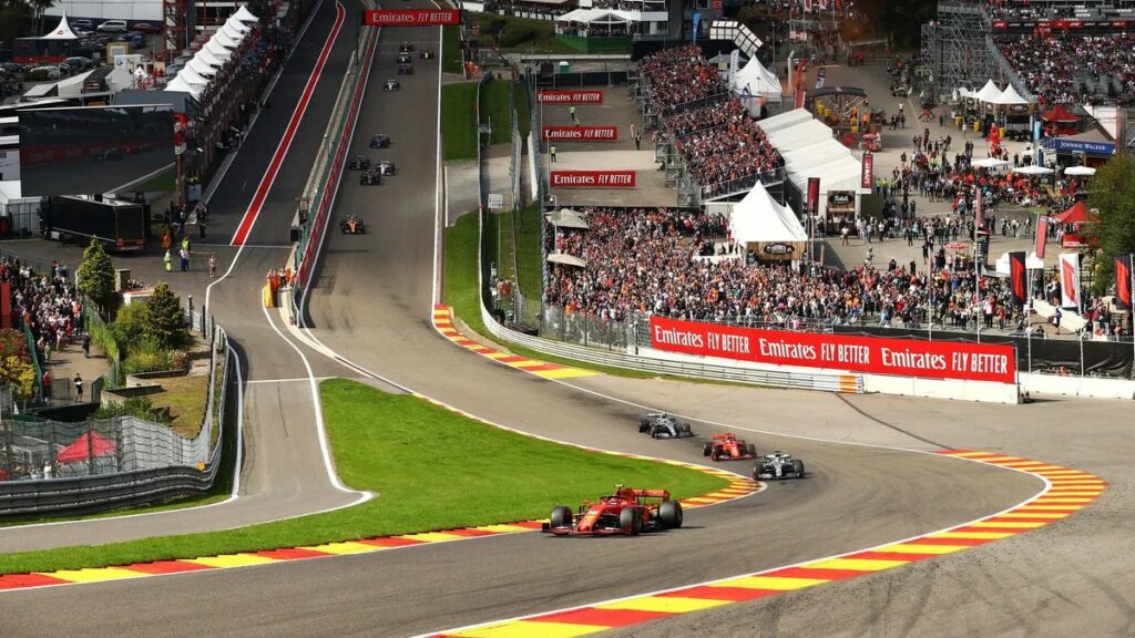 Eau Rouge from the top.