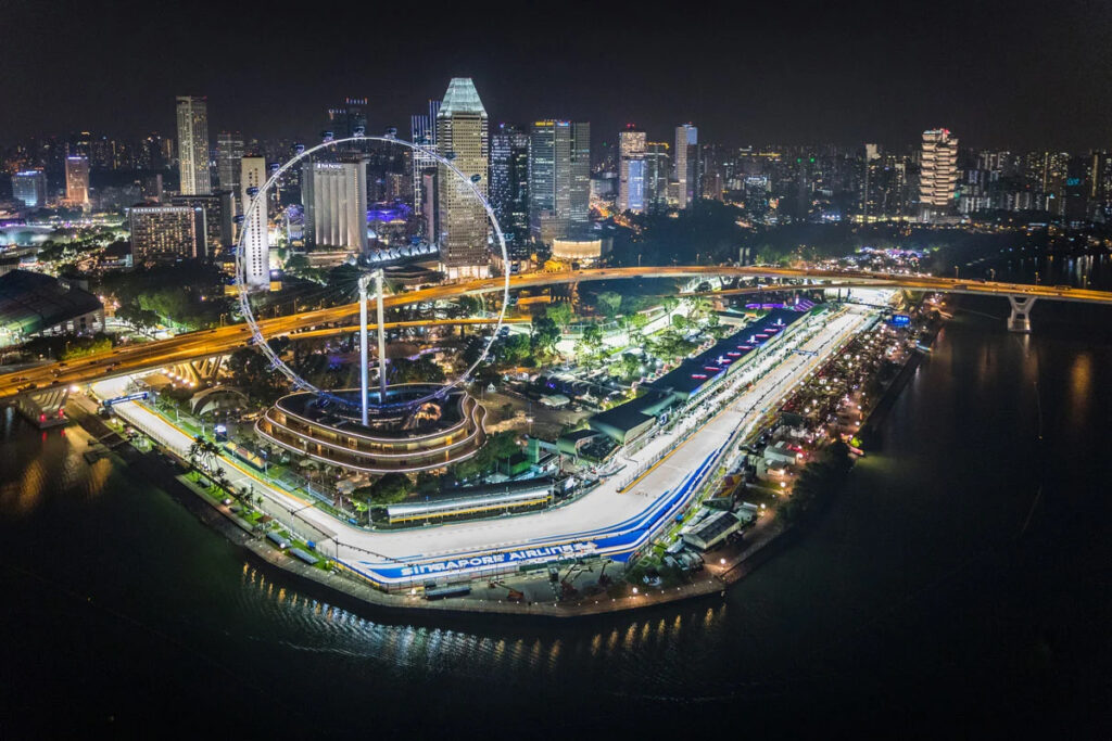 Singapore Track at night.
